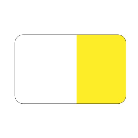 Nevs Standard - Flag - Clear w/Yellow - 1" x 1 11/16" NEV76805